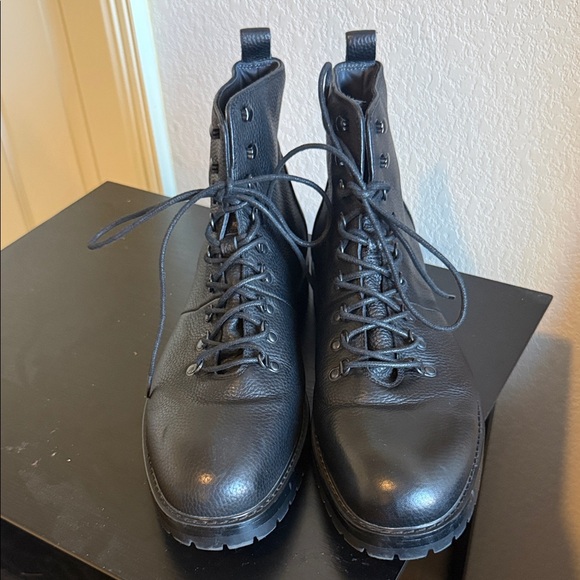 Nordstrom Black Leather Men\'s Boots, Sz 12 main image 6